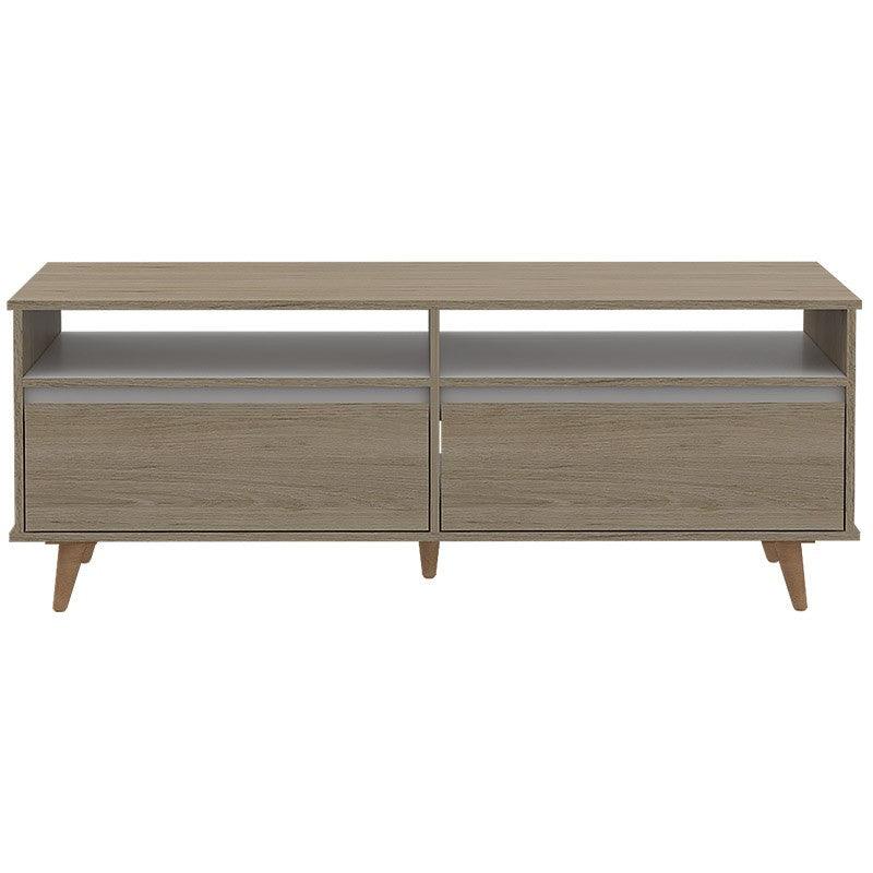 Mesa Para Tv Thurma Rovere Y Blanco Para Televisor De 65 Pulgadas