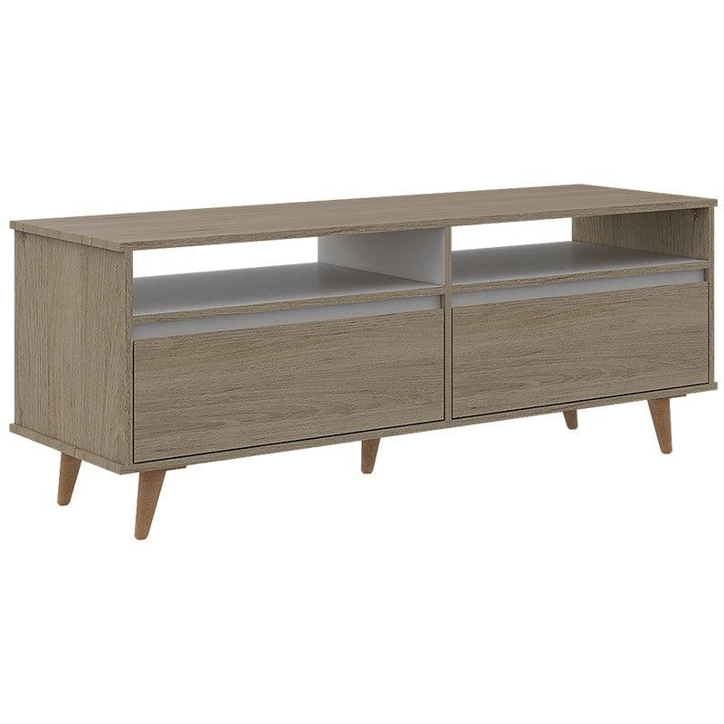 Mesa Para Tv Thurma Rovere Y Blanco Para Televisor De 65 Pulgadas