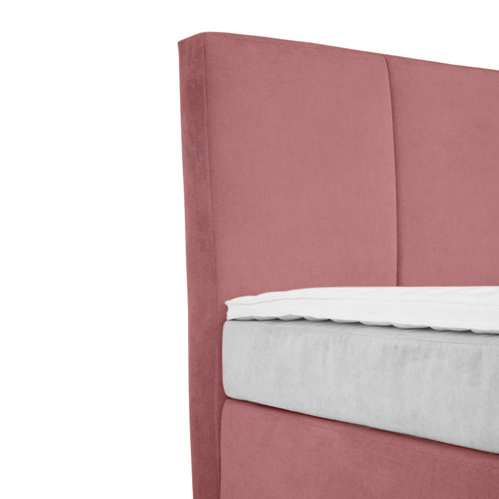 Base Cama Con Espaldar King Pretty Salmon