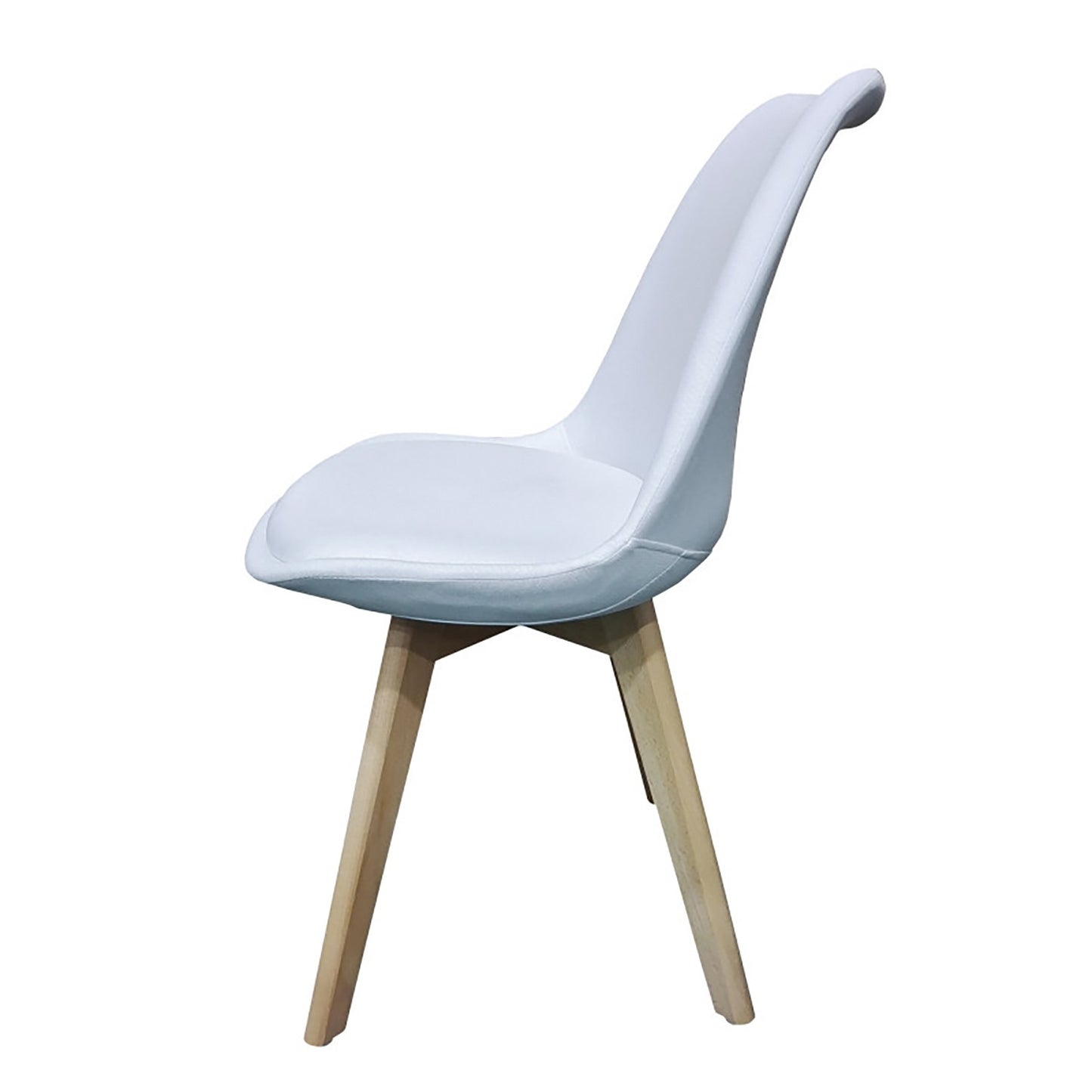 Set x4 Silla Tapizada Milano Premium Blanco