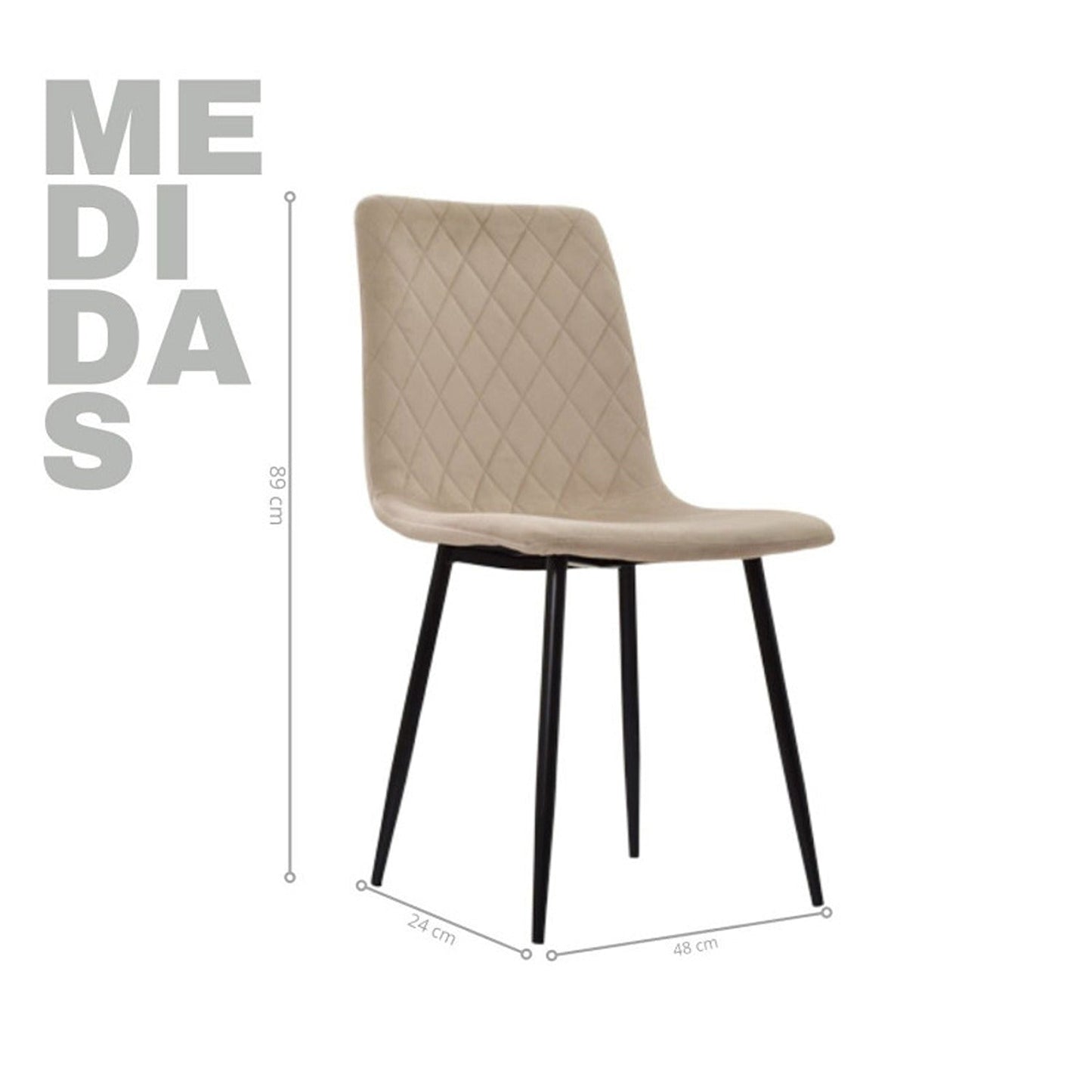 Set x6 Silla Tapizada Best Arena