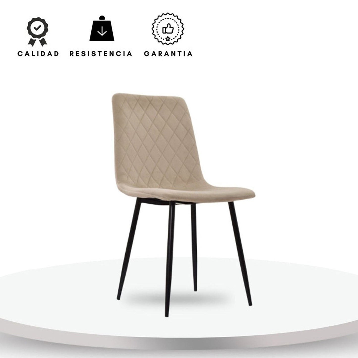 Set x6 Silla Tapizada Best Arena