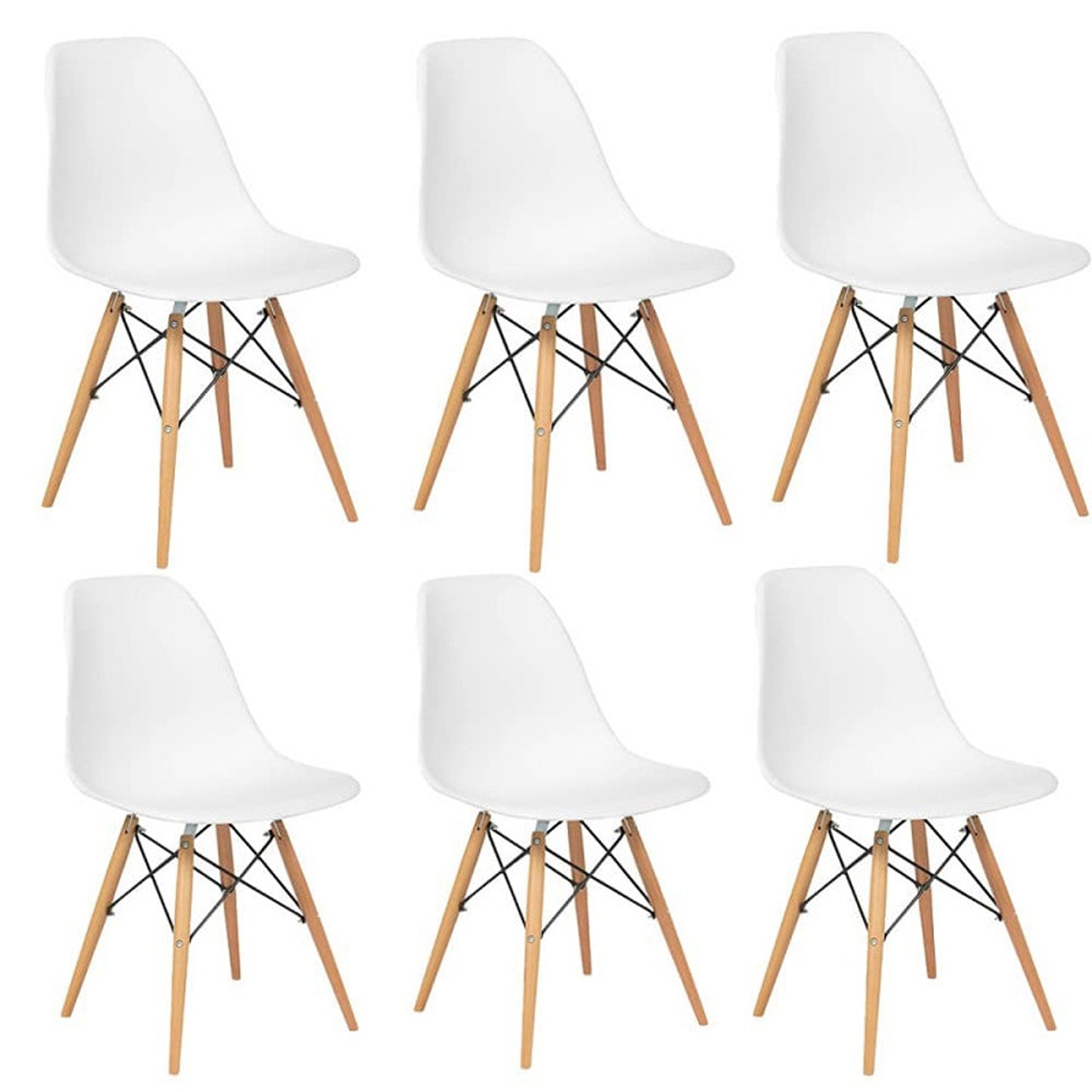 Set x6 Silla Eames Blanco