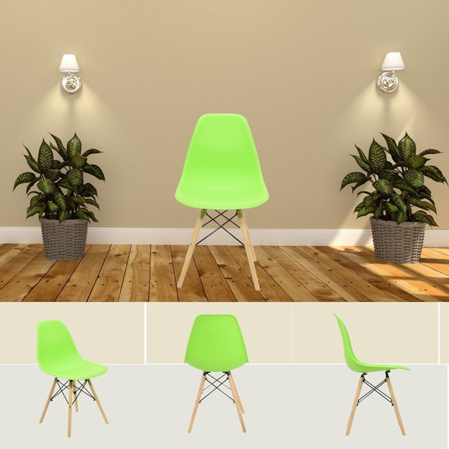 Silla Eames Verde limon