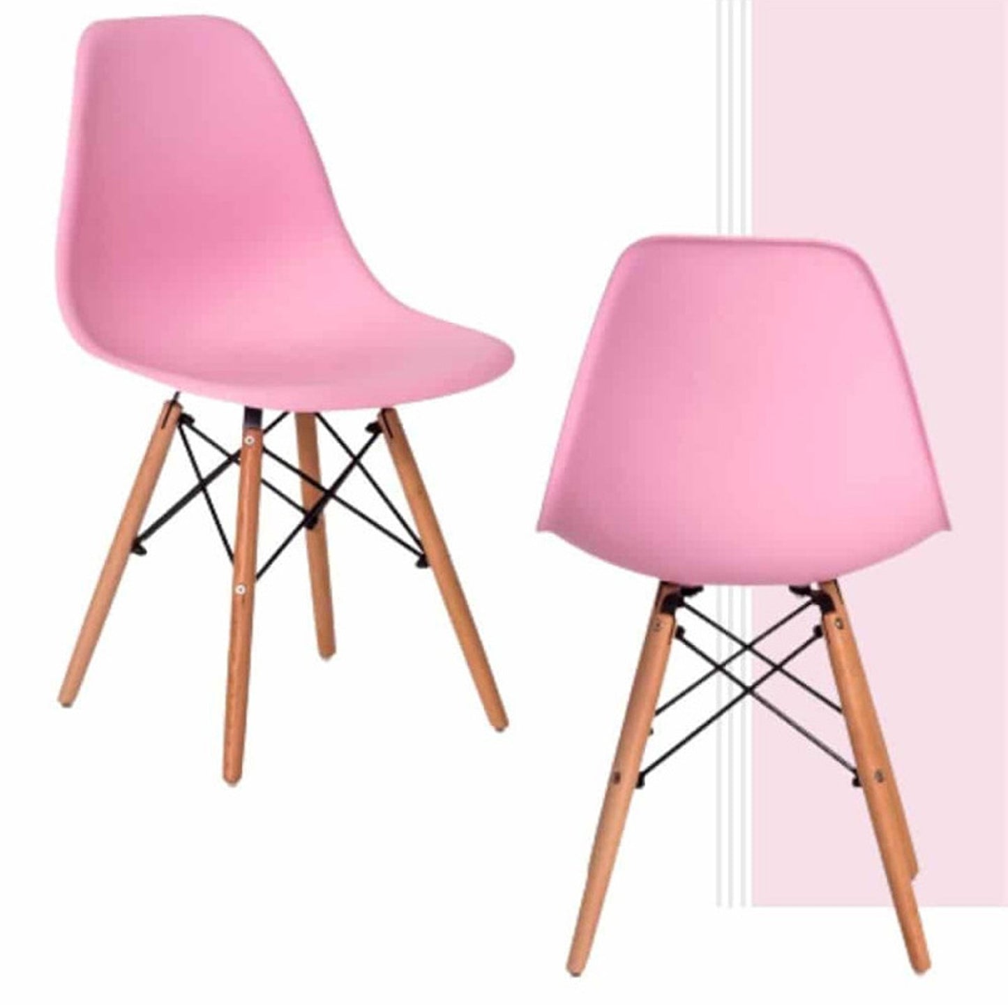 Set x4 Silla Eames Rosado