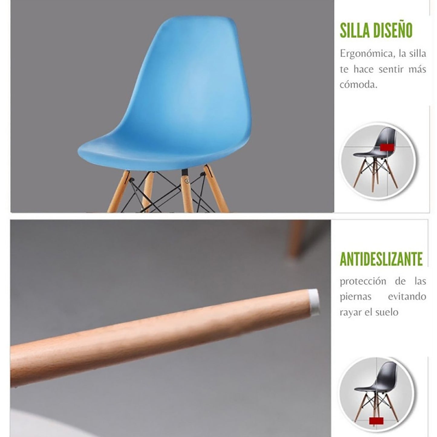 Silla Eames Azul