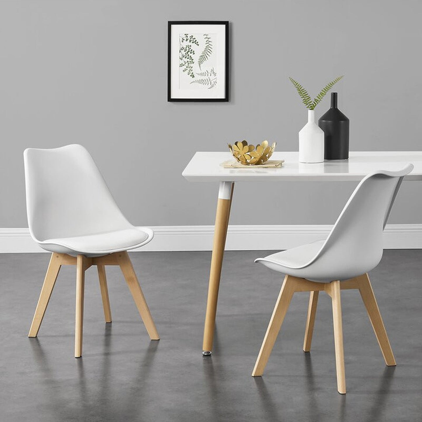Silla Tapizada Milano Blanco