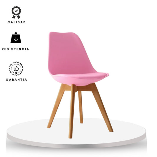 Silla Tapizada Milano Rosado