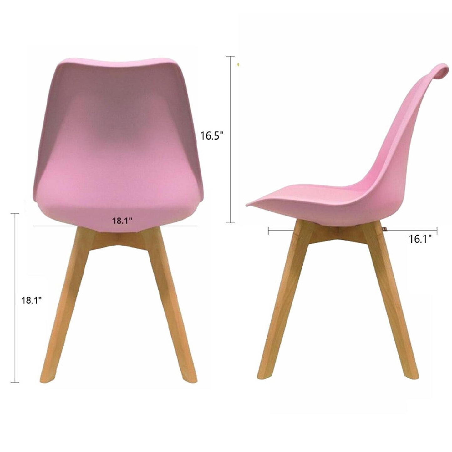 Set x2 Silla Tapizada Milano Rosado