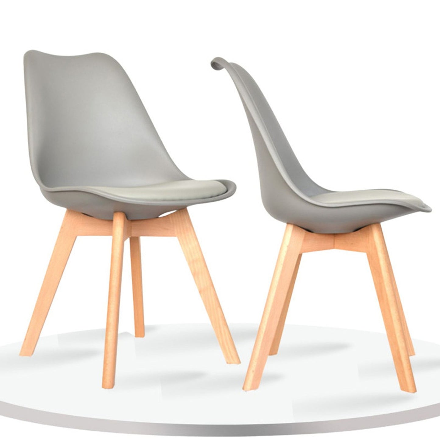 Set x2 Silla Tapizada Milano Gris