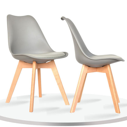 Set x2 Silla Tapizada Milano Gris