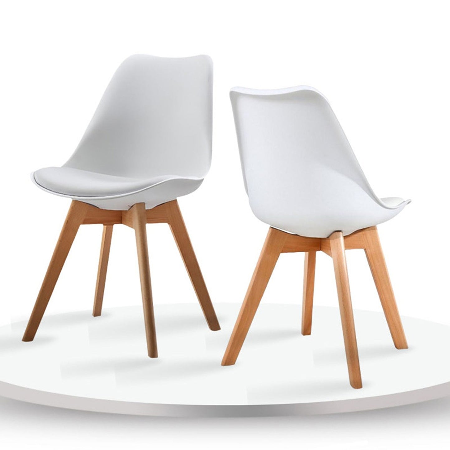 Set x2 Silla Tapizada Milano Blanco