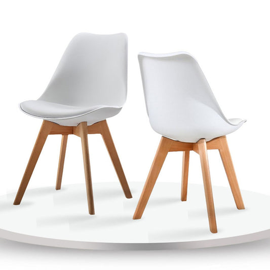 Set x2 Silla Tapizada Milano Blanco