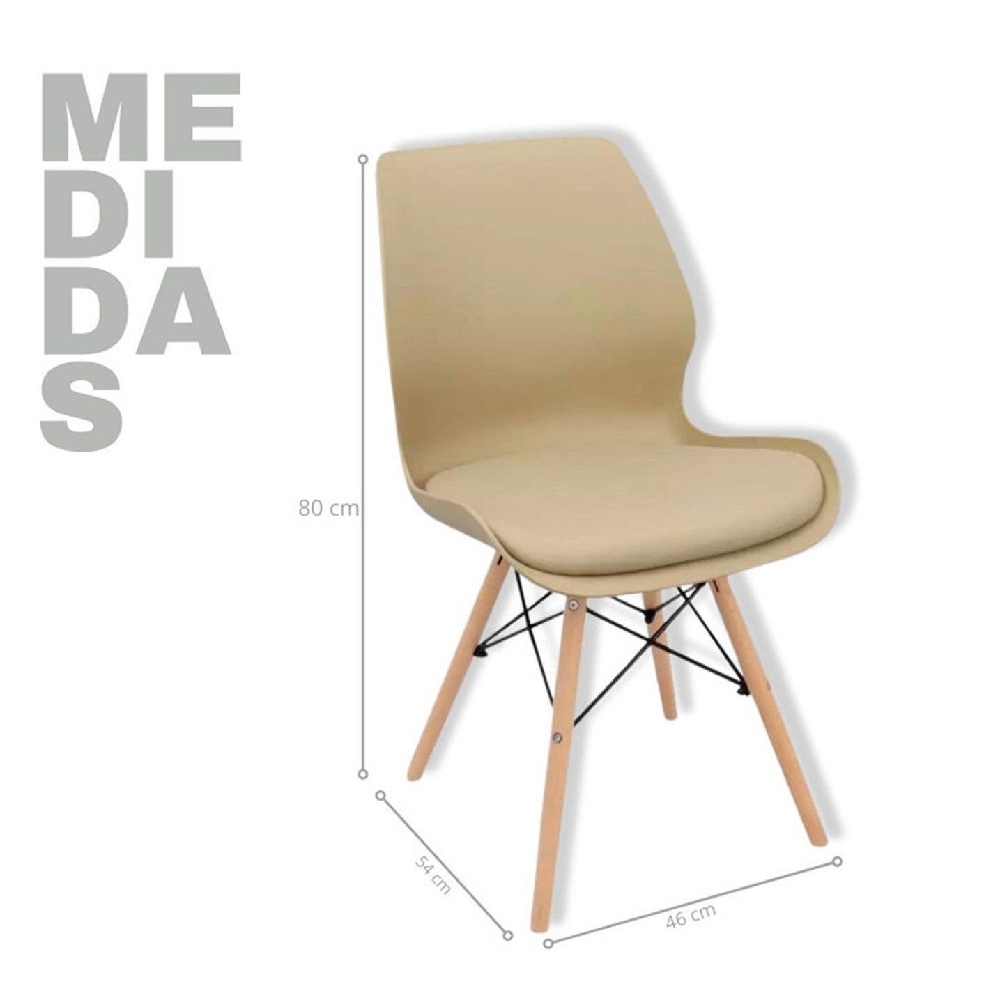 Set x2 Silla Emile Beige