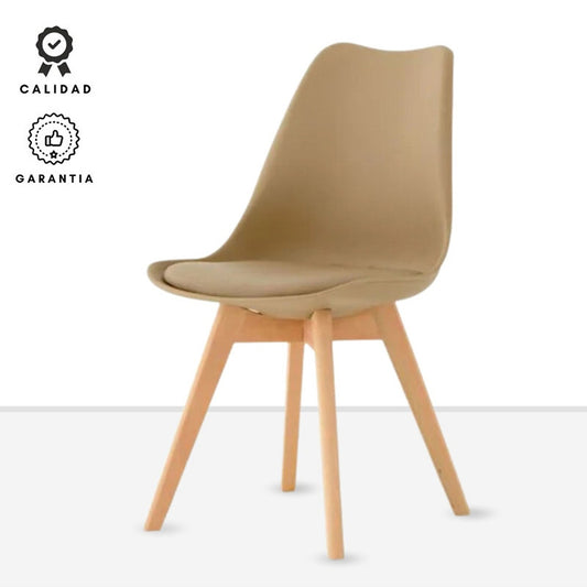 Silla Tapizada Milano Beige