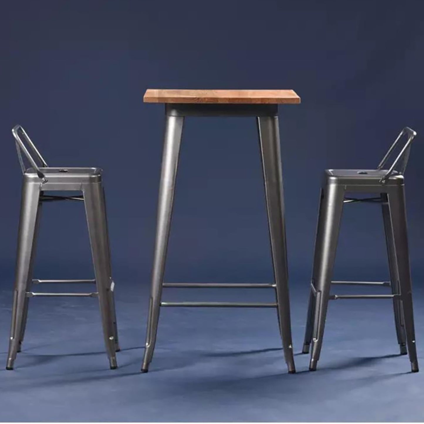 Silla de Barra True Espalda Metalica Envejecida