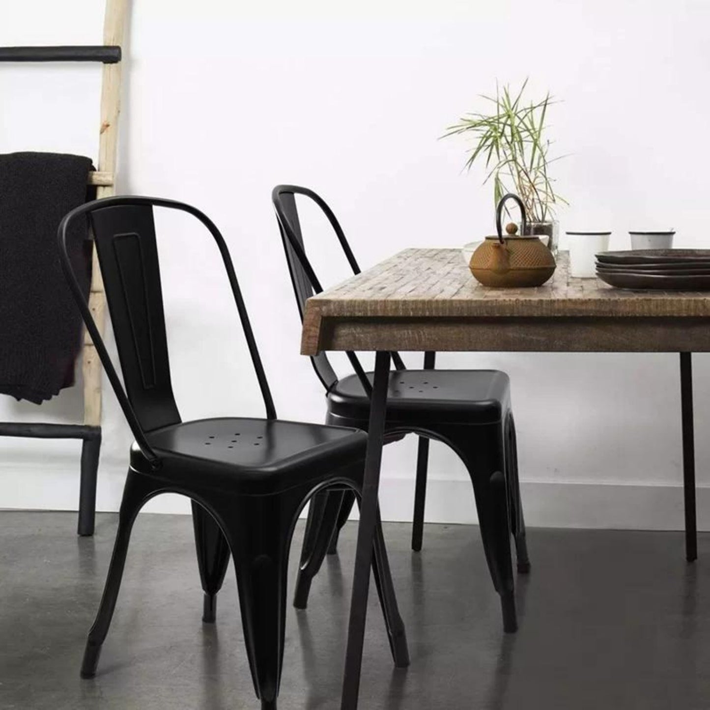 Set x4 Silla Turca Negro
