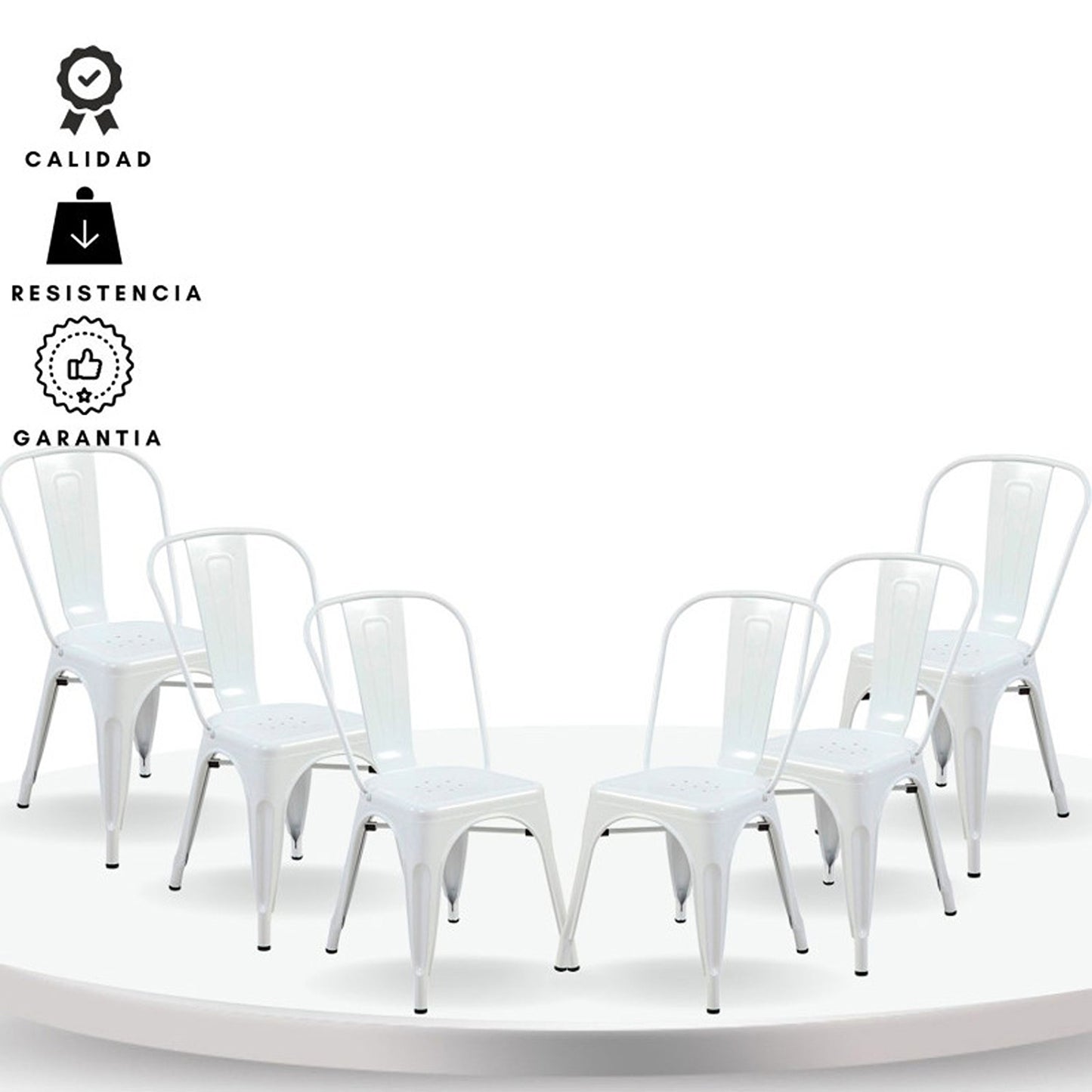 Set x6 Silla Turca Blanco