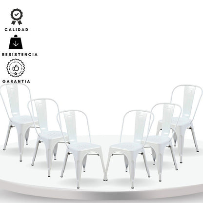 Set x6 Silla Turca Blanco