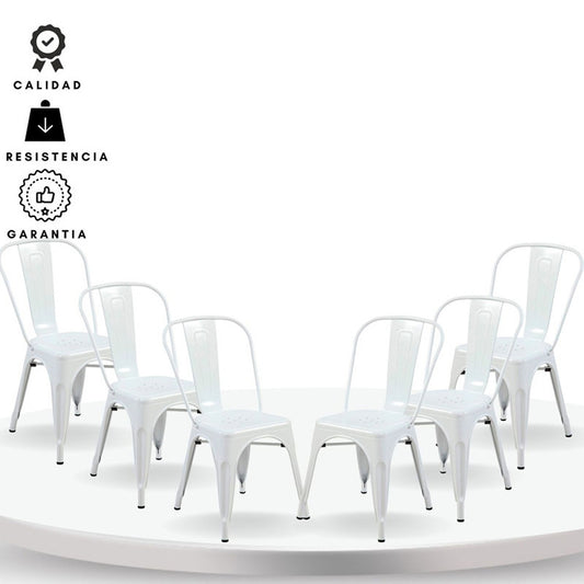 Set x6 Silla Turca Blanco
