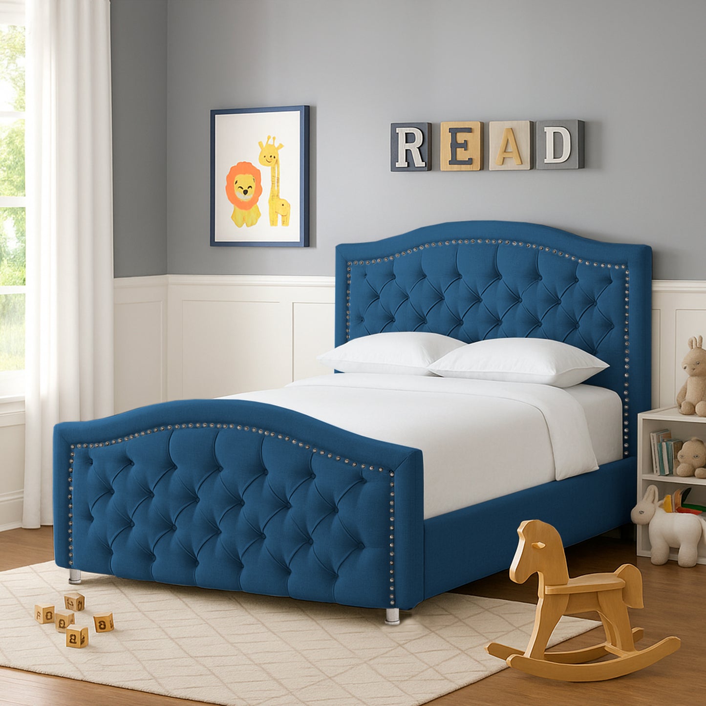 Cama Semidoble Infantil Venecia azul