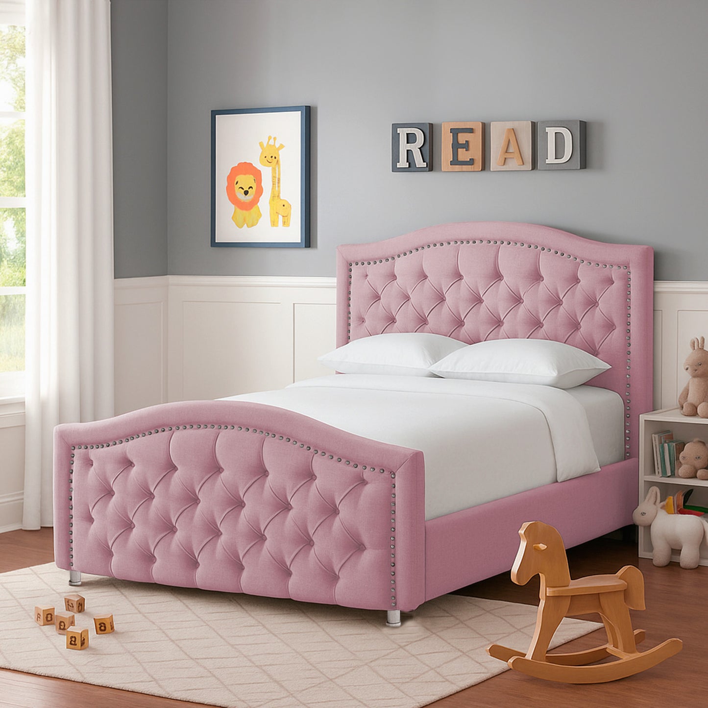 Cama Semidoble Infantil Venecia rosado