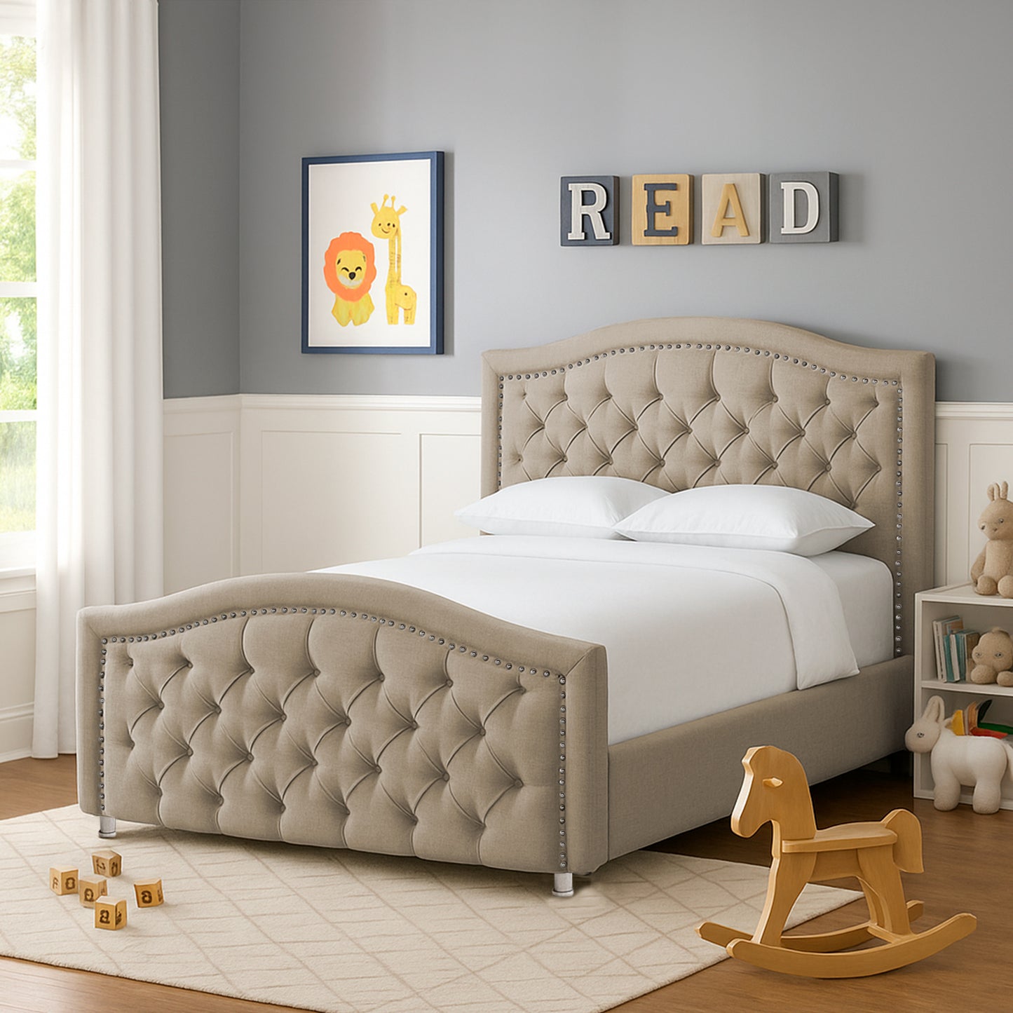 Cama Sencilla Infantil Venecia taupe