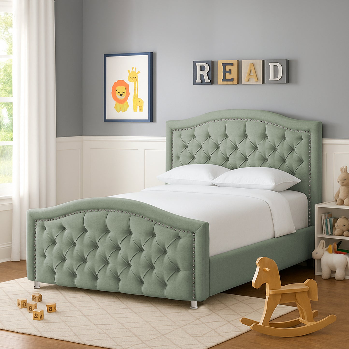 Cama Semidoble Infantil Venecia verde