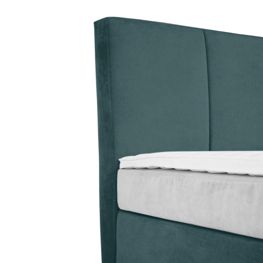 Base Cama Con Espaldar King Pretty Verde