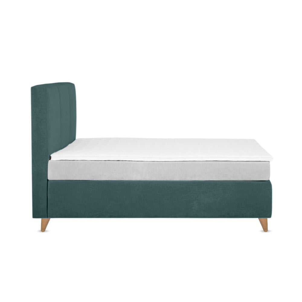 Base Cama Con Espaldar King Pretty Verde