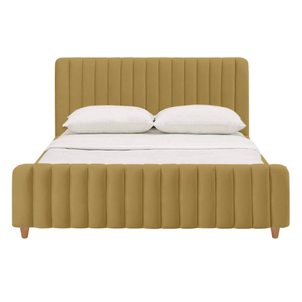 Cama Doble Vitale Mostaza