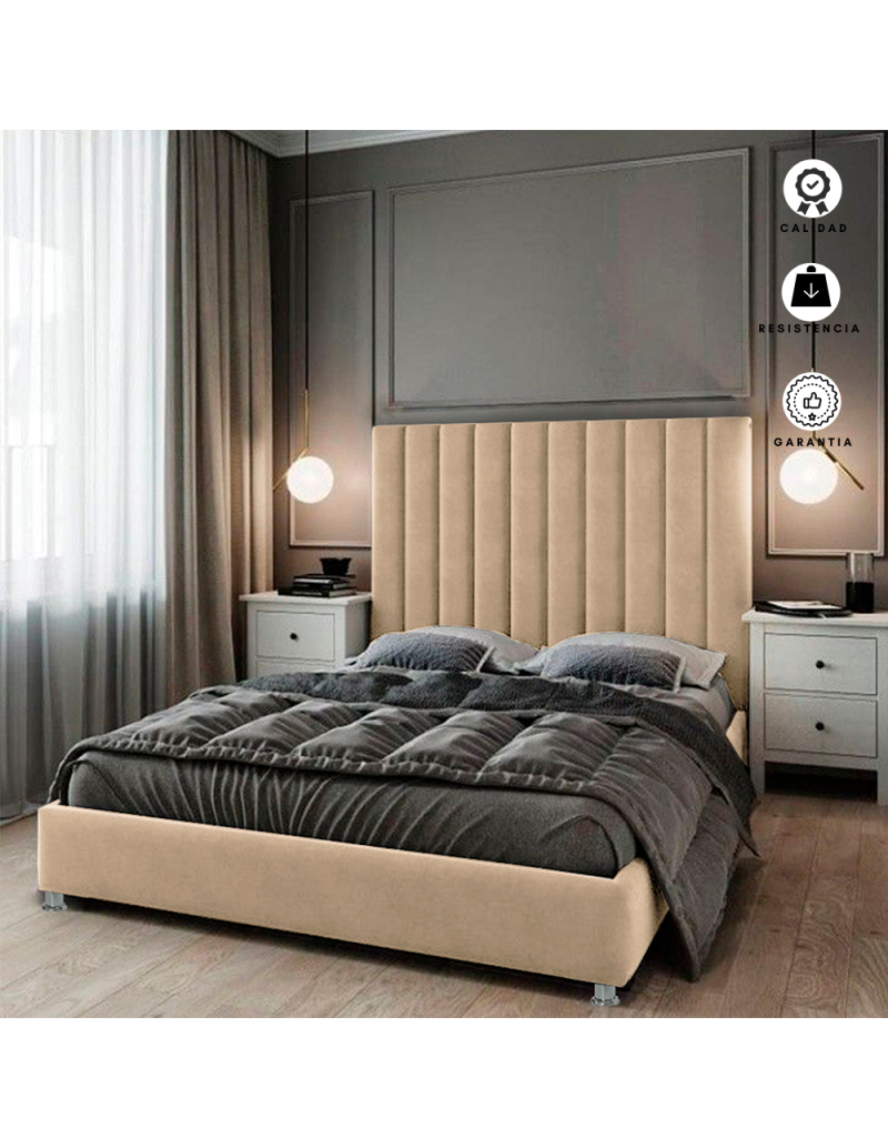 Combo Cama Cabecero Queen Natura.