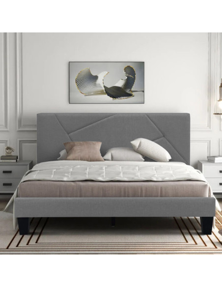 Combo cama King Hampton + colchon 2 Pillow 32 cm + cabecero + GRATIS sabanas 300 hilos.