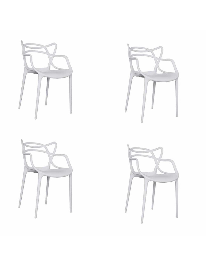 Silla Curva Streem Blanco Set x 4