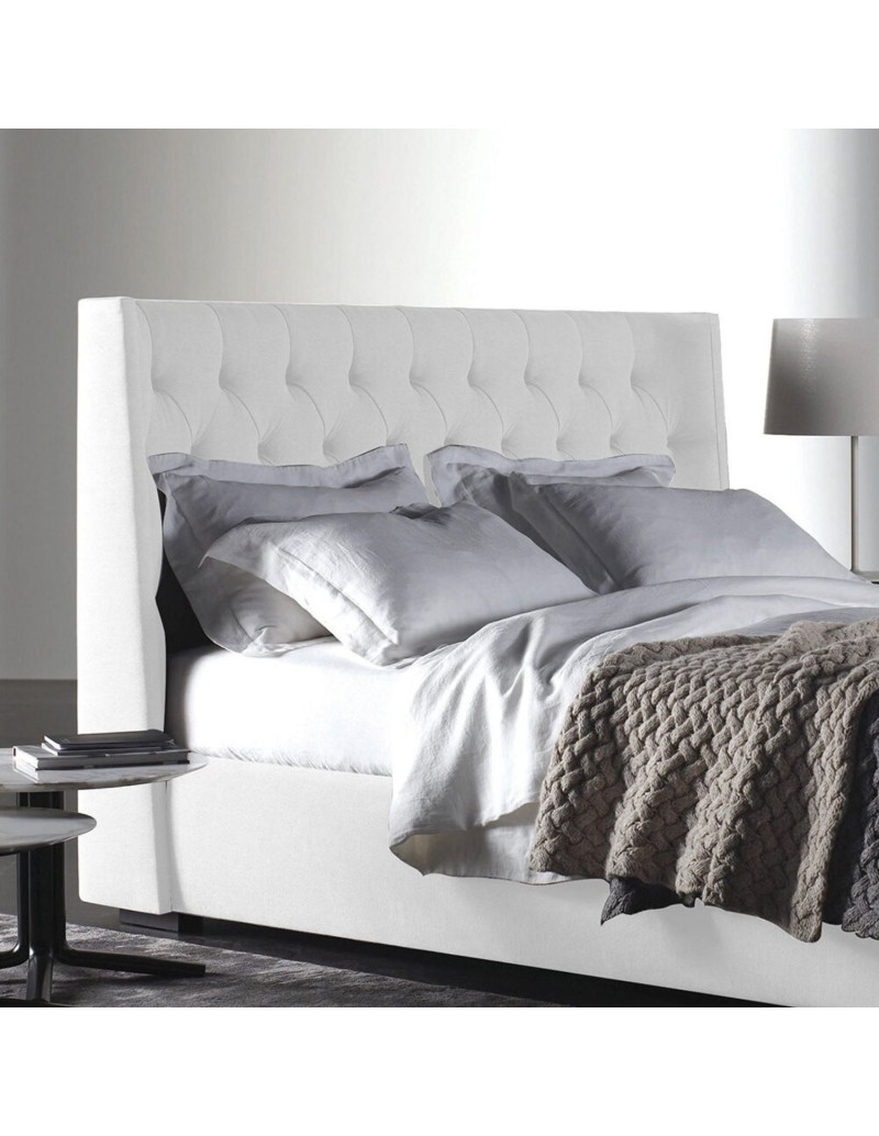 Cama Cabecero Queen Marfil, Blanco