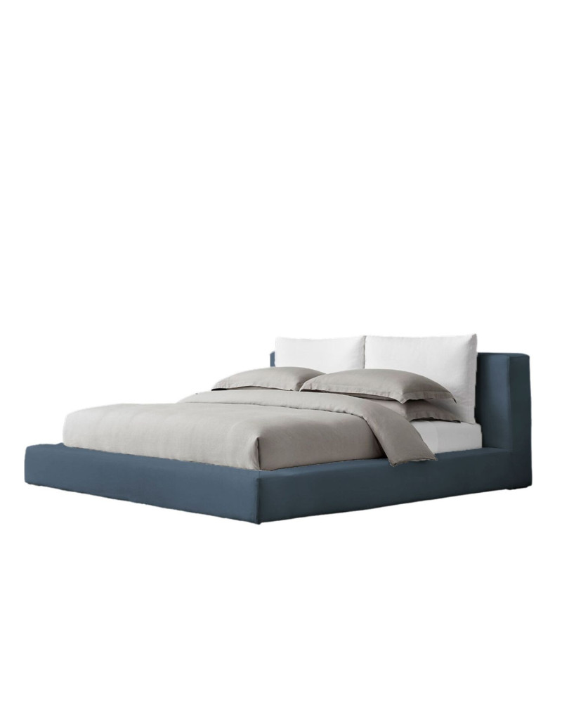 Combo Cama Queen Astoria + Colchon 1 Pillow 26 Cm + Cabecero Gratis Sabanas 300 Hilos, Azul