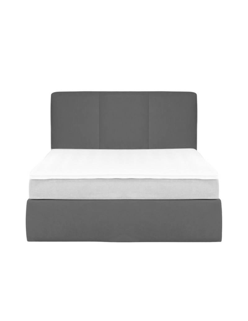 Combo Cama + Colchón 1 Pillow + Cabecero Doble Acacia, Gris plomo