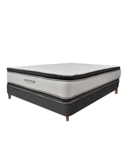 Combo Mousai cama king + colchon 1 Pillow 26 cm + cabecero GRATIS sabanas 300 hilos