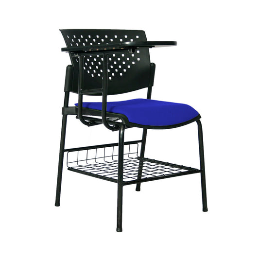 Silla Universitaria Fly Tapizada Brazo Abatible con Portalibros  azul