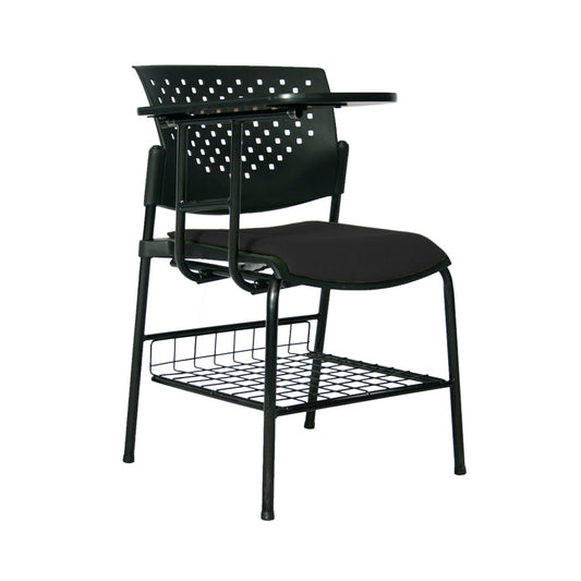 Silla Universitaria Fly Tapizada Brazo Abatible con Portalibros  negro