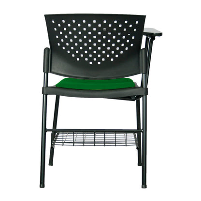 Silla Universitaria Fly Tapizada Brazo Abatible con Portalibros  verde
