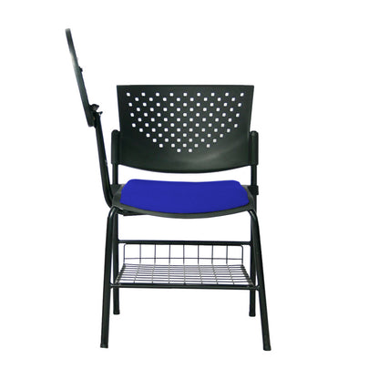 Silla Universitaria Fly Tapizada Brazo Abatible con Portalibros  azul