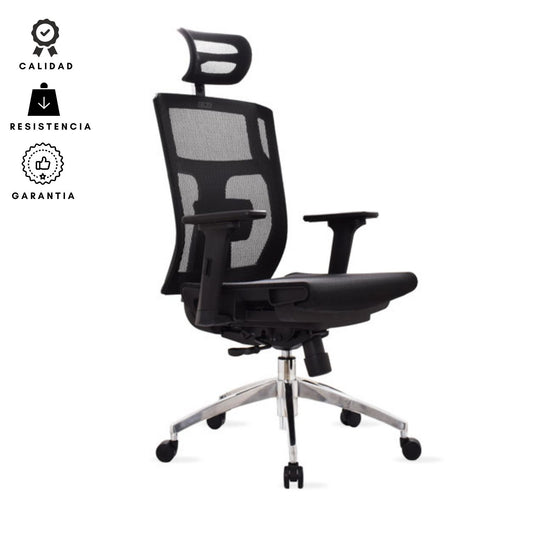 Silla De Oficina Lyd Presidente 113X47X51 Negra