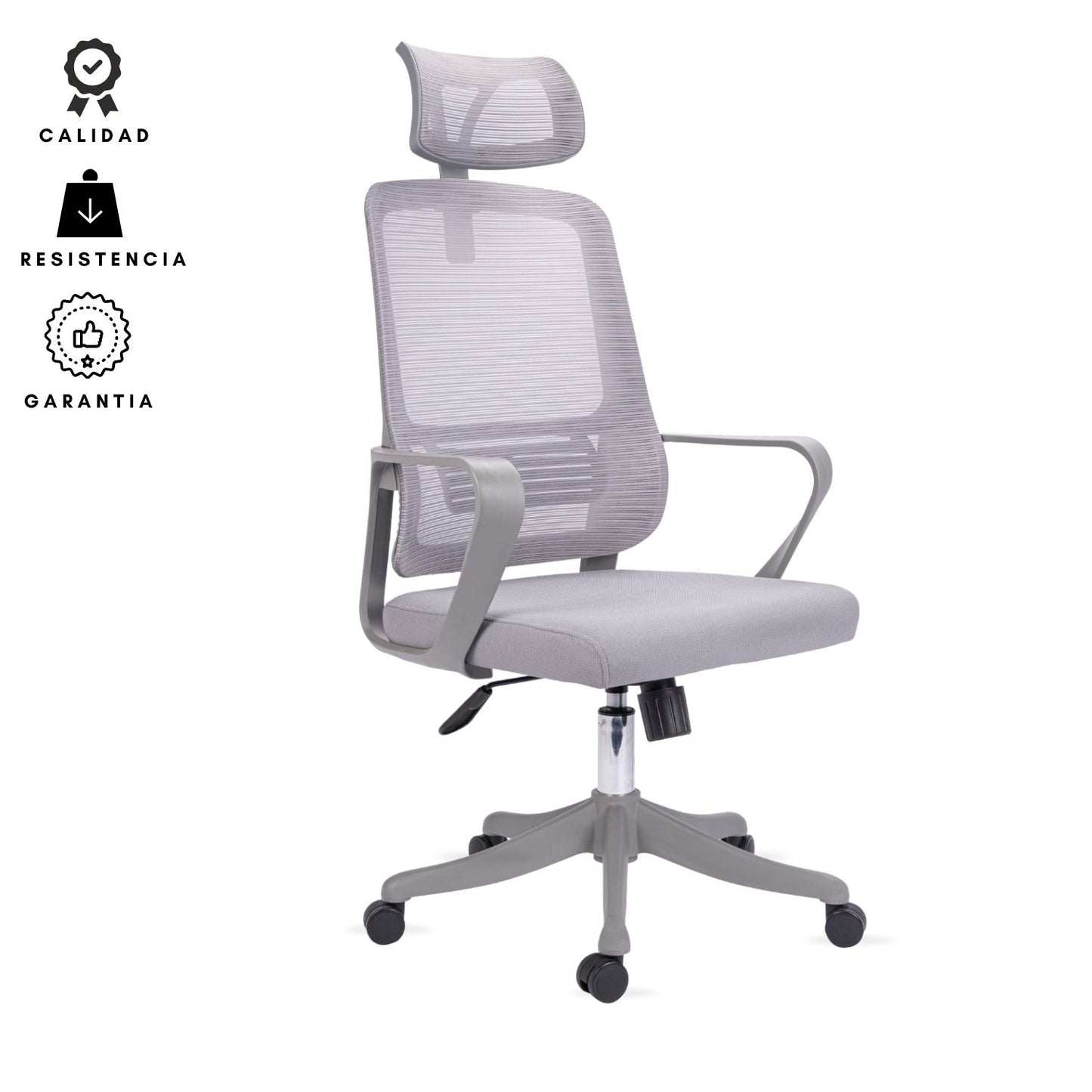 Silla De Oficina Karlo Presidente 108X60X50 Gris