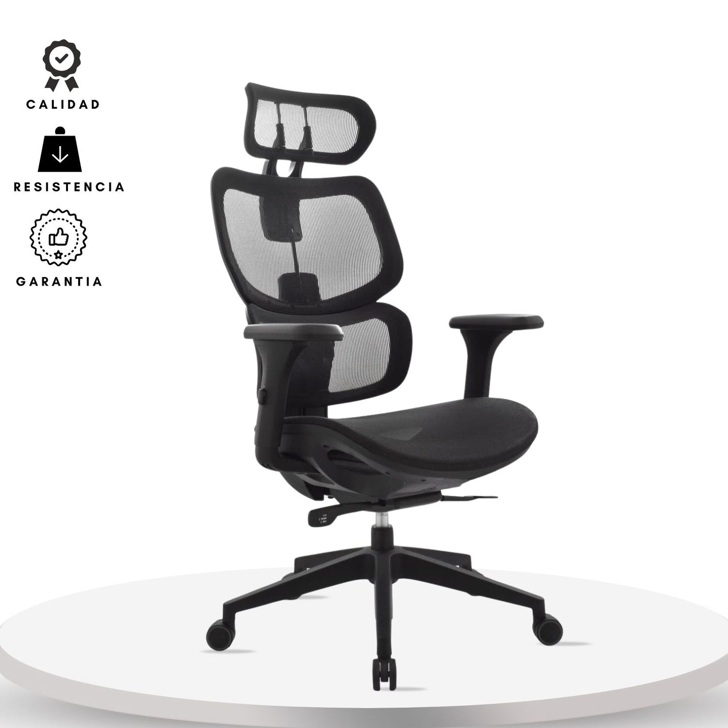 Silla De Oficina Emy 115X66X70 Negra