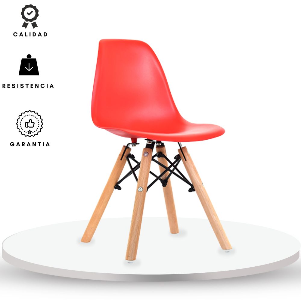 Silla Infantil Eames 56x30x27 rojo