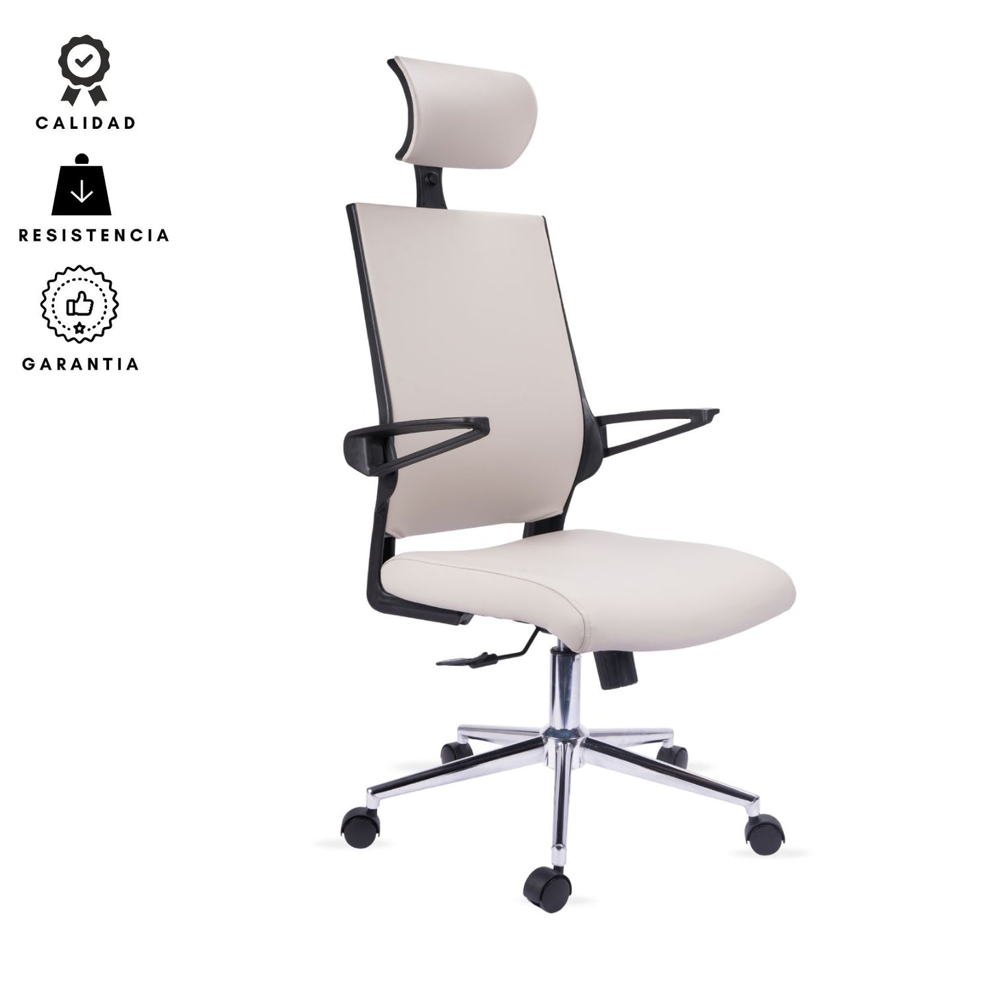 Silla De Oficina Vizza Brazo Abatible Presidente 128X63X52 Gris