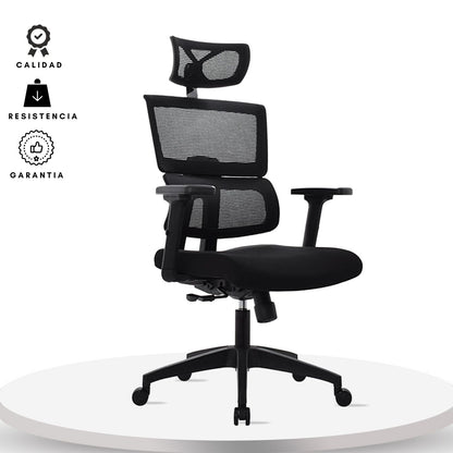 Silla De Oficina Lorient Premium Base Nylon 116X54X51 Negro