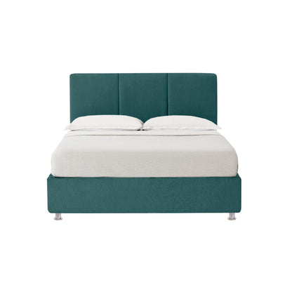 Base Cama Con Espaldar Sencillo Pretty  Verde
