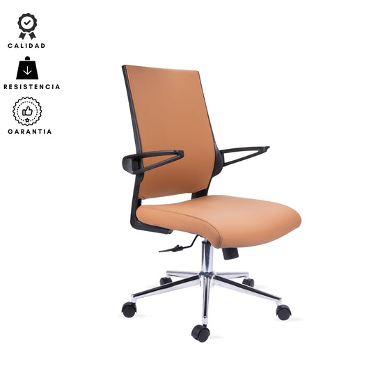 Silla De Oficina Vizza Brazo Abatible Gerente 103X63X52 Café